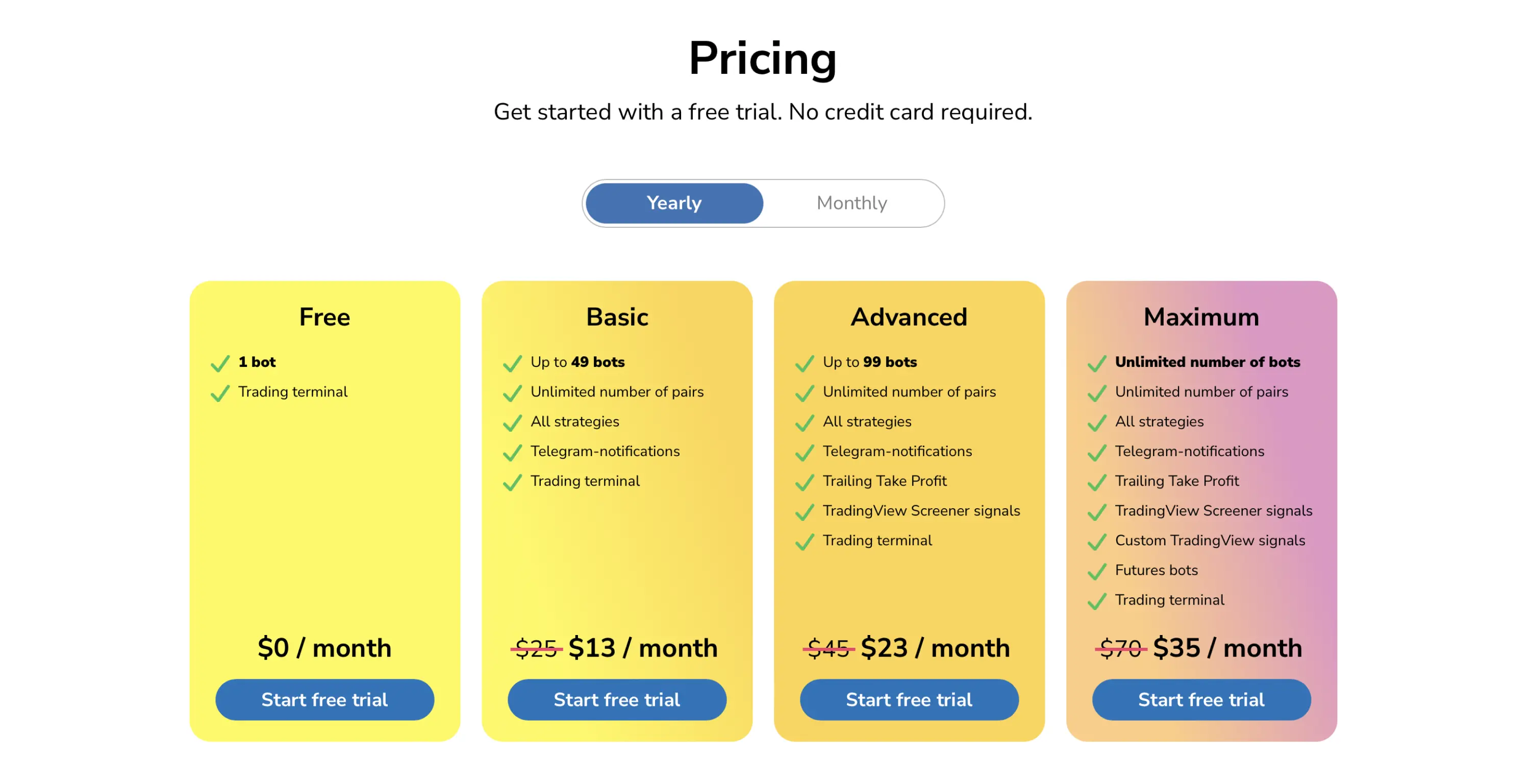 Tradesanta: Pricing Plans
