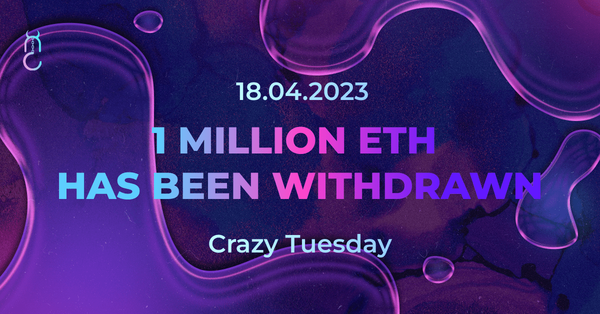 1 million ETH has been withdrawn since Ethereum Shanghai hard fork