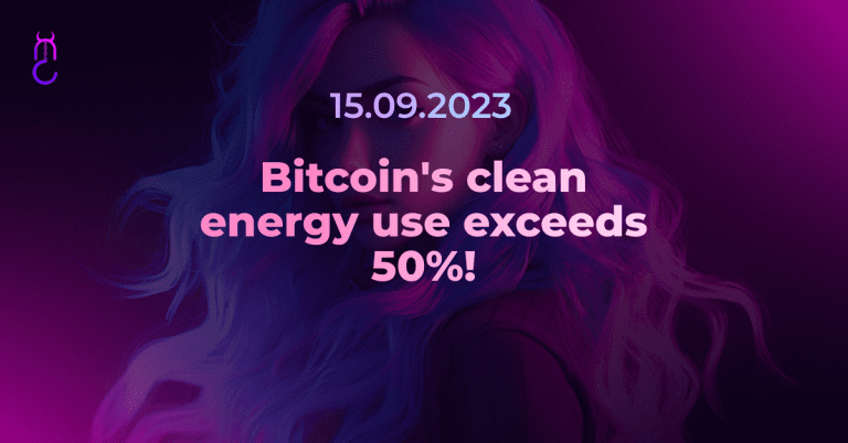 Bitcoin's clean energy use exceeds 50 percent!