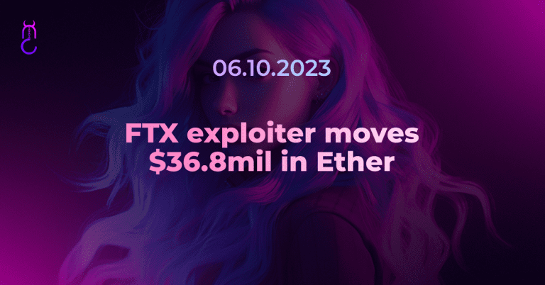 FTX exploiter moves $36.8mil in Ether